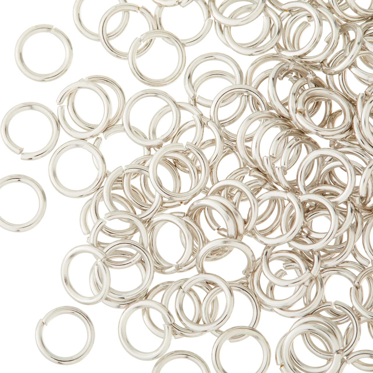 12 Pack: Rhodium Jump Rings, 7mm by Bead Landing™